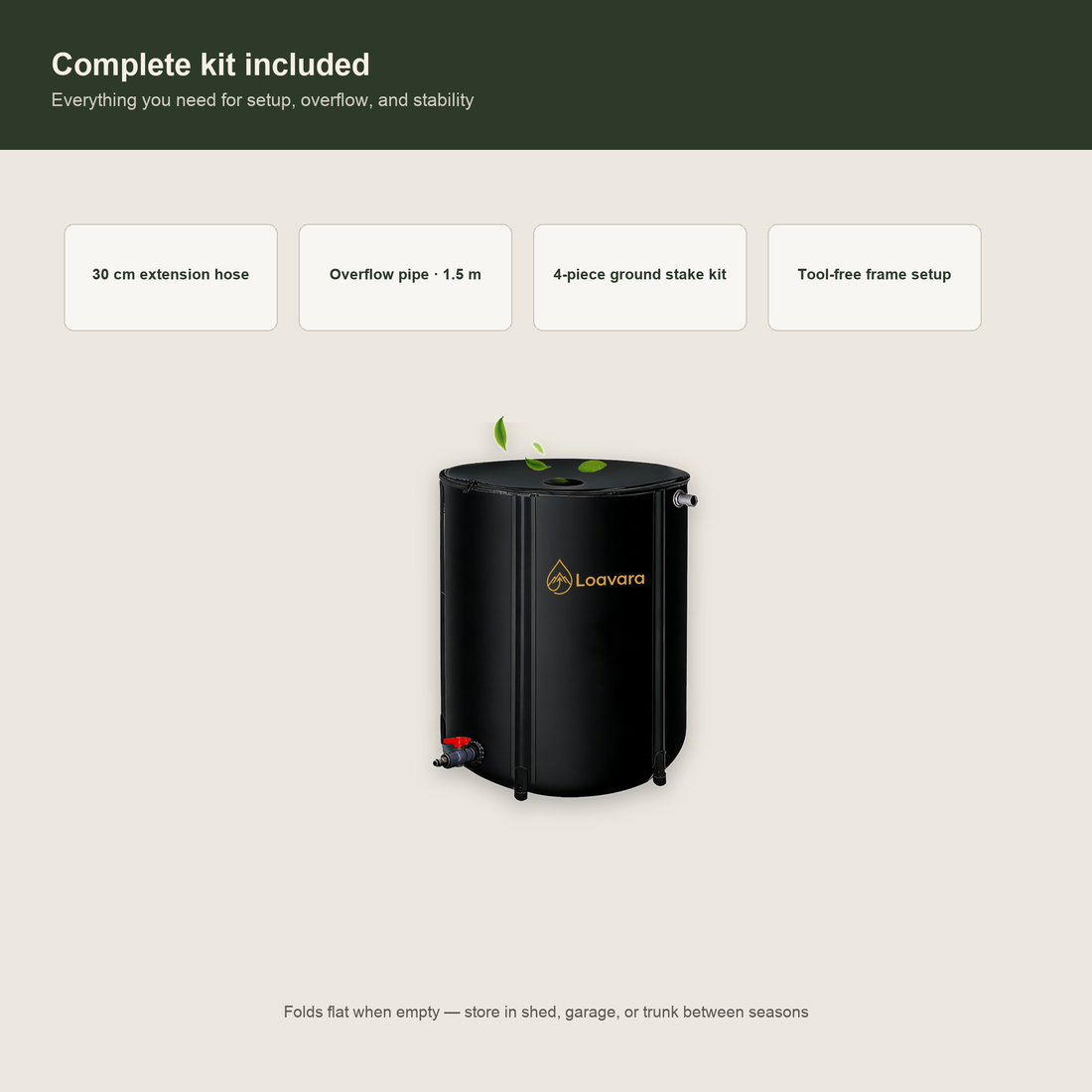 Off-Season Storage: Fold Your Rain Barrel Flat