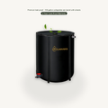 Loavara 100-gallon collapsible rain barrel with wheels — premium leak-proof PVC, main product photo
