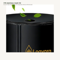 316 stainless mesh lid on Loavara collapsible rain barrel — blocks debris and mosquitoes